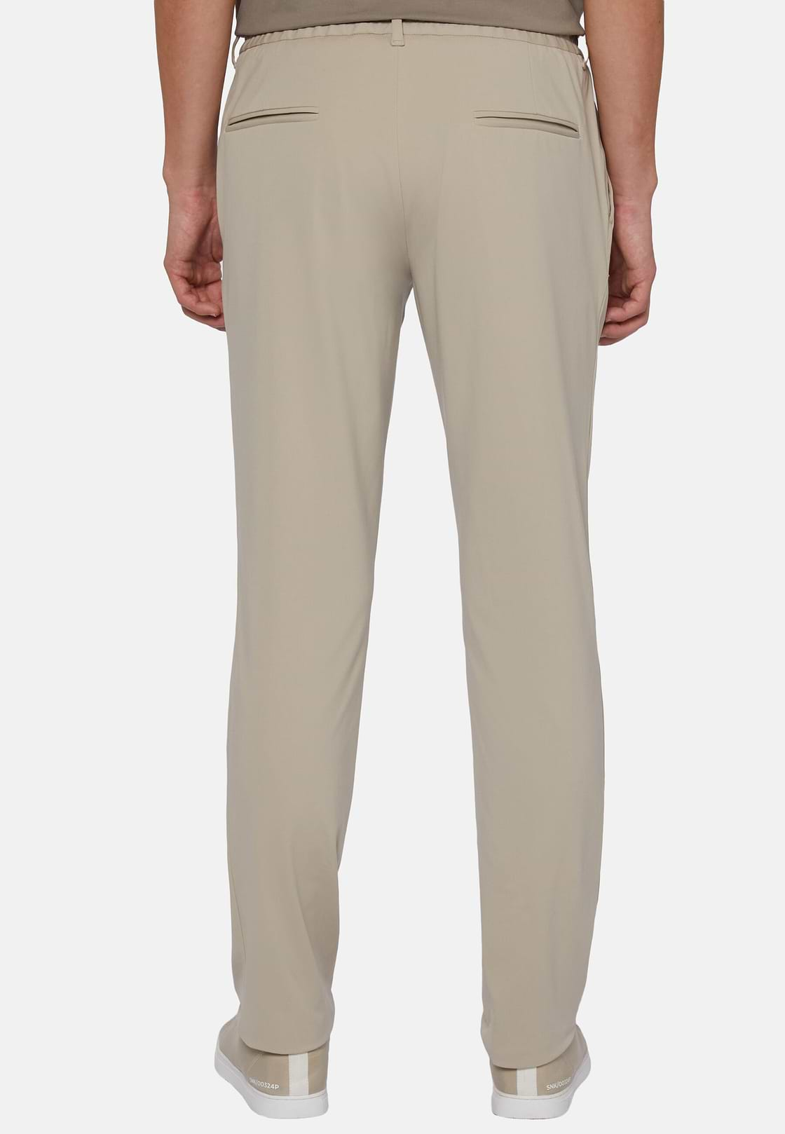 B-Tech Stretch Nylon Trousers, Beige, hi-res